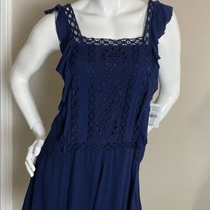NWT FREE PEOPLE One Priscilla Mini Dress Navy XS